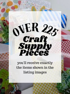 Over 225 Pieces of Colorful Crafting Ephemera